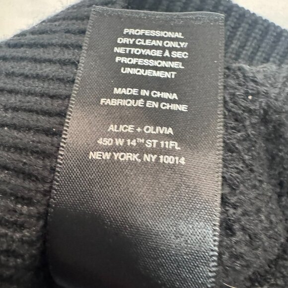 Alice + Olivia Black Embellished Short-Sleeve Wool Sweater – XS - Picture 5 of 5